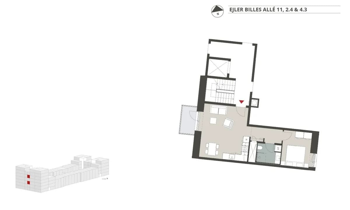 2-vær. lejlighed på 62 m² - København S