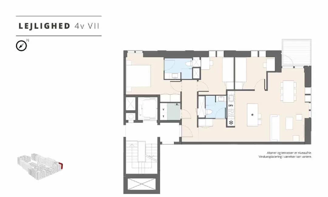 4-vær. lejlighed på 112 m² - København S