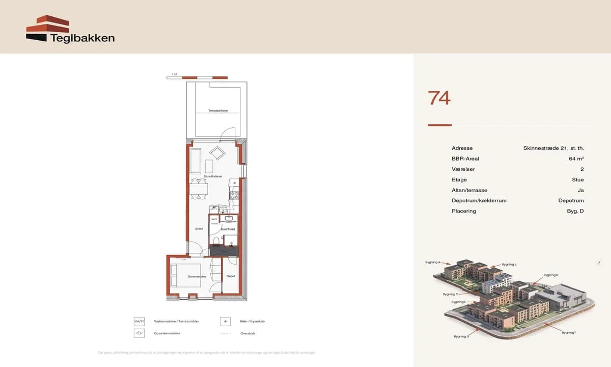 2-vær. lejlighed på 64 m² - Hedehusene