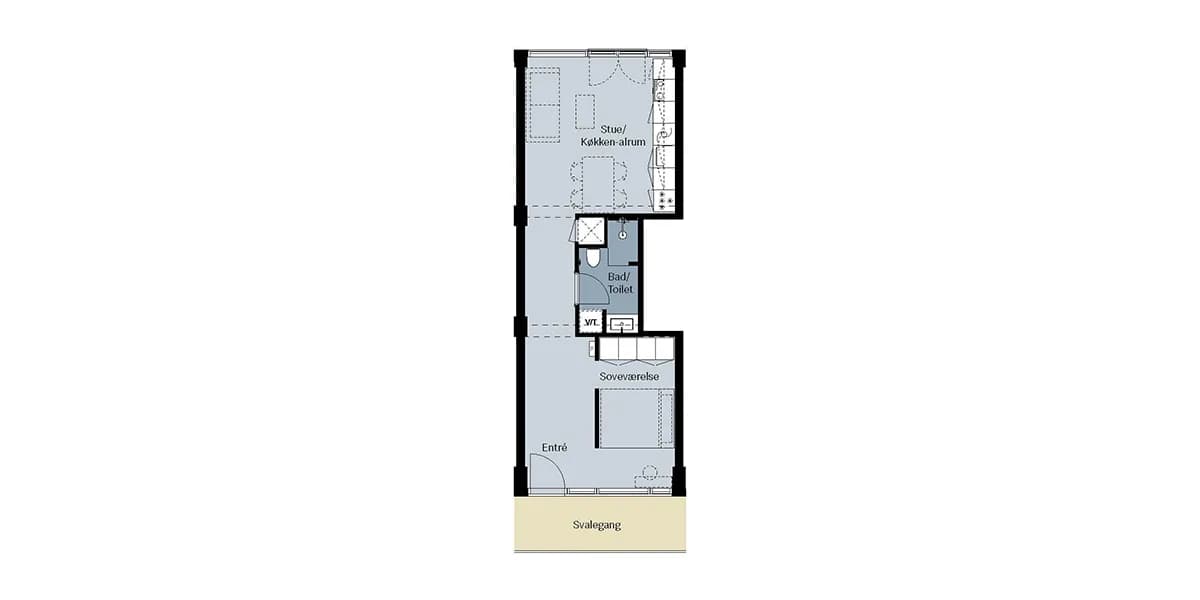 2-vær. lejlighed på 57 m² - Herlev
