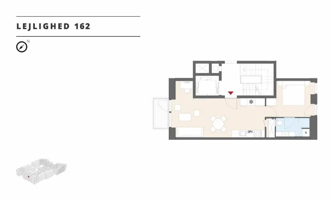 2-vær. lejlighed på 60 m² - København S