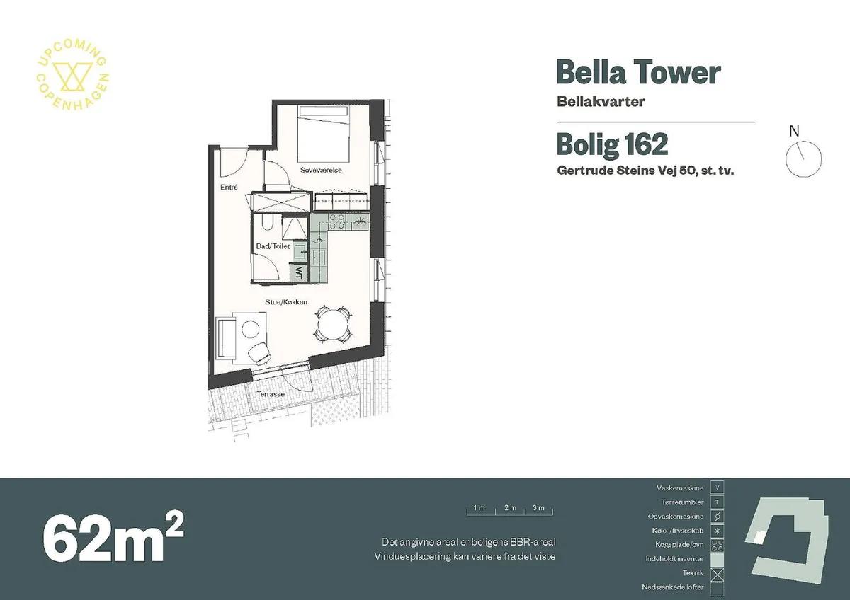 2-vær. lejlighed på 62 m² - København S
