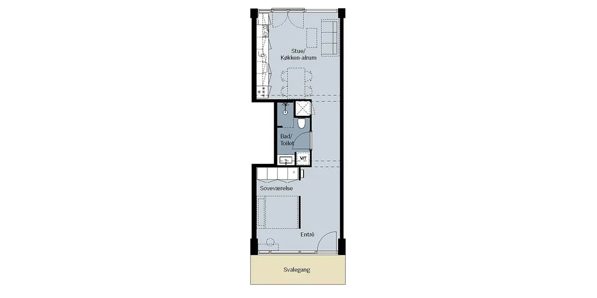 2-vær. lejlighed på 57 m² - Herlev