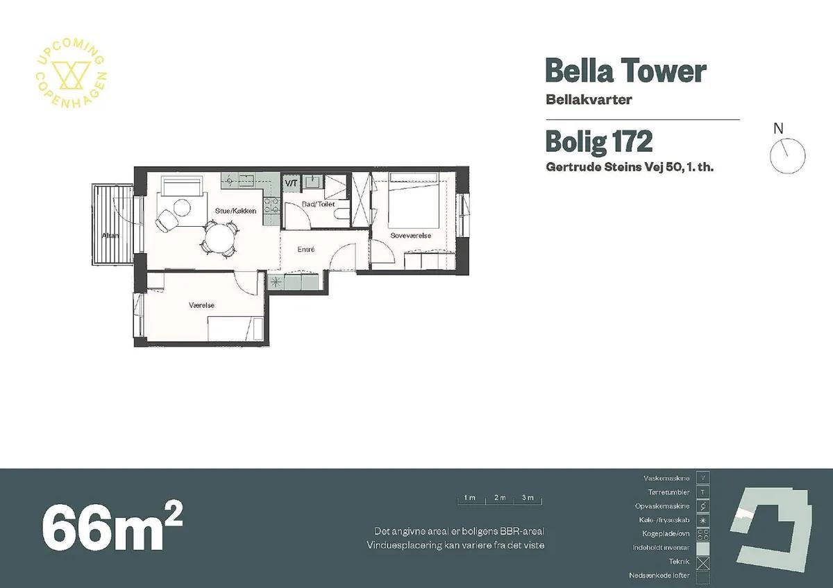 3-vær. lejlighed på 66 m² - København S