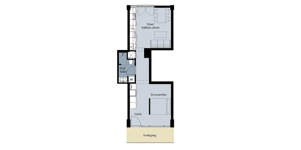 2-vær. lejlighed på 57 m² - Herlev