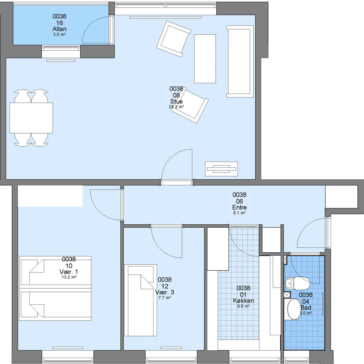 4-vær. lejlighed på 83 m² - Holstebro