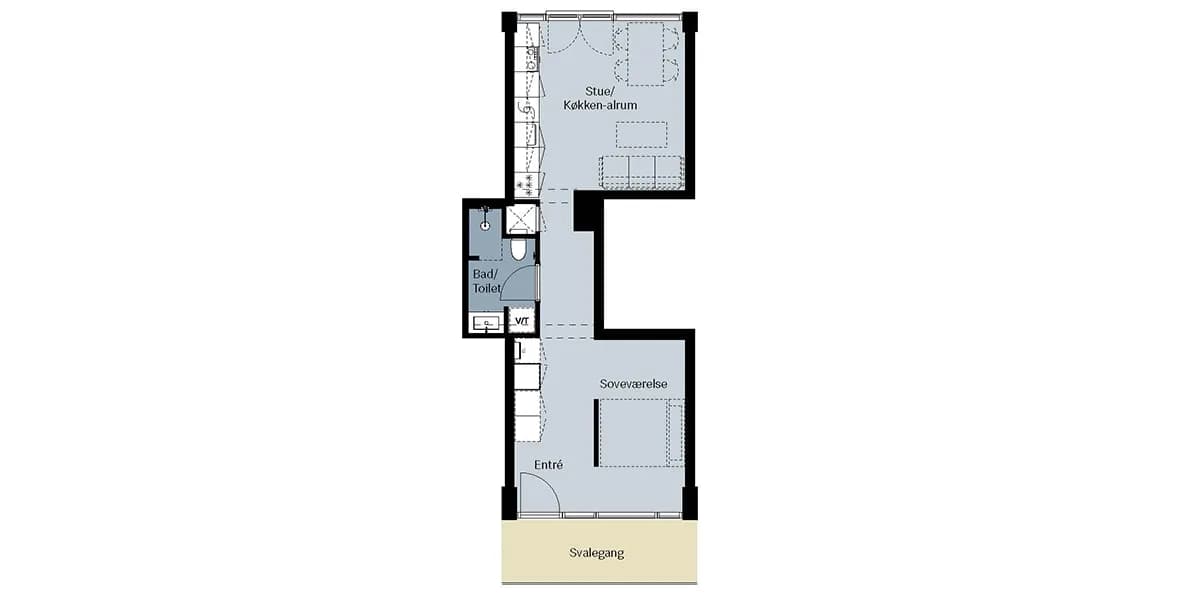 2-vær. lejlighed på 57 m² - Herlev