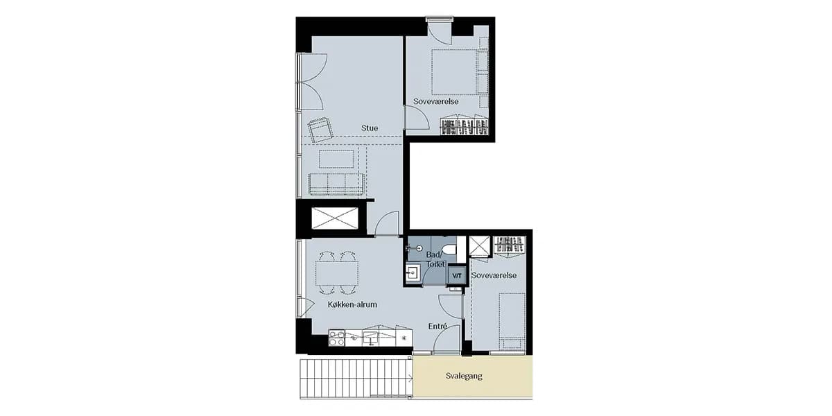 3-vær. lejlighed på 90 m² - Herlev
