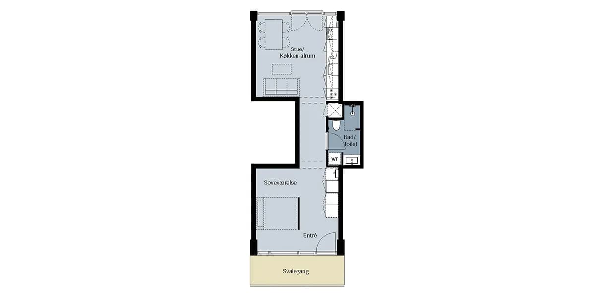 2-vær. lejlighed på 57 m² - Herlev